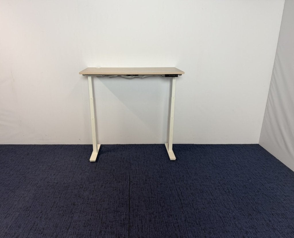 12 x Zit/sta bureau Voortman (elektrisch), 120 x 60 cm., Huis en Inrichting, Bureaus, Ophalen, Zit-sta bureau, Gebruikt, 120 cm