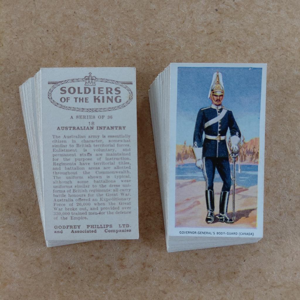 Soldiers of the King complete set 36 cigarette cards 1939, Verzamelen, Militaria | Algemeen, Ophalen, Landmacht, Engeland, Overige typen