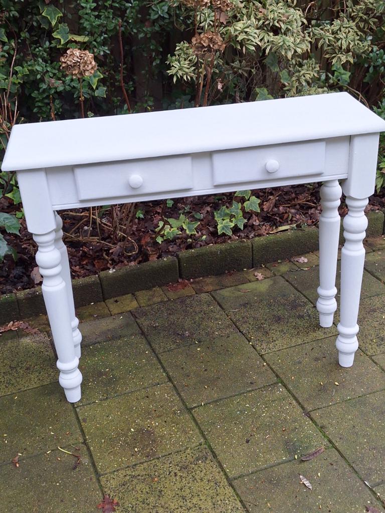 Brocante Witte Sidetable met Lades, Huis en Inrichting, Tafels | Sidetables, Ophalen, Gebruikt, 50 tot 100 cm, Brocante, Landelijk