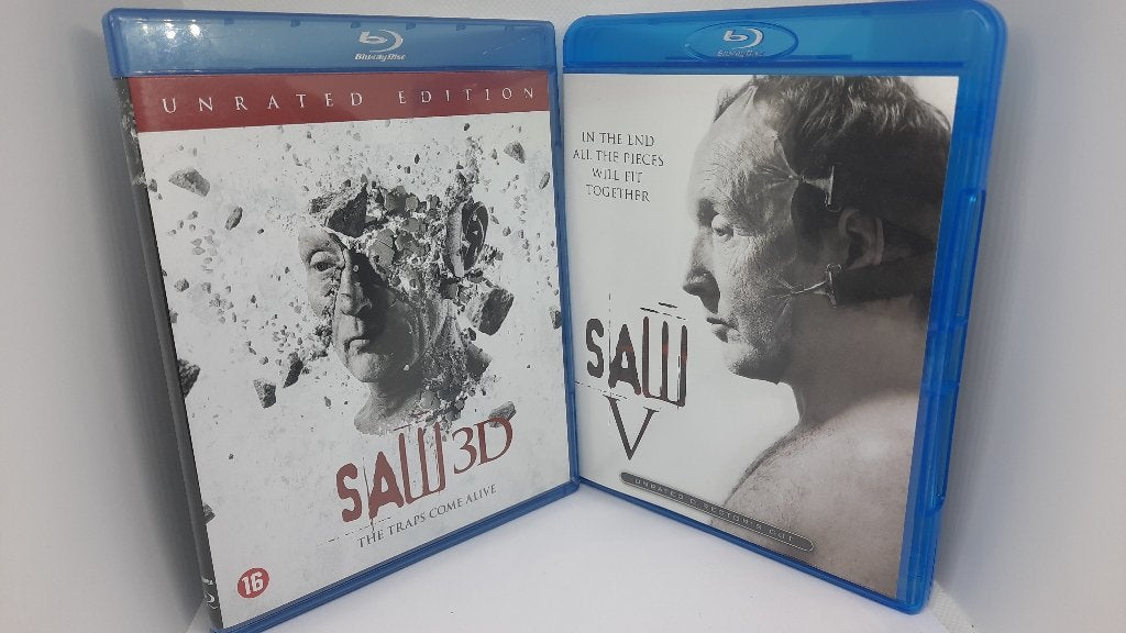 Partij van 2 Saw Blu-Ray Films (Unrated edities), Cd's en Dvd's, Horror, Gebruikt, Film, Ophalen of Verzenden