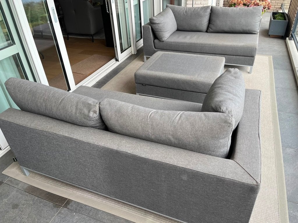 Exotan Loungeset Sicilië Stone Grey, Ophalen, 5 zitplaatsen, Gebruikt, Bank