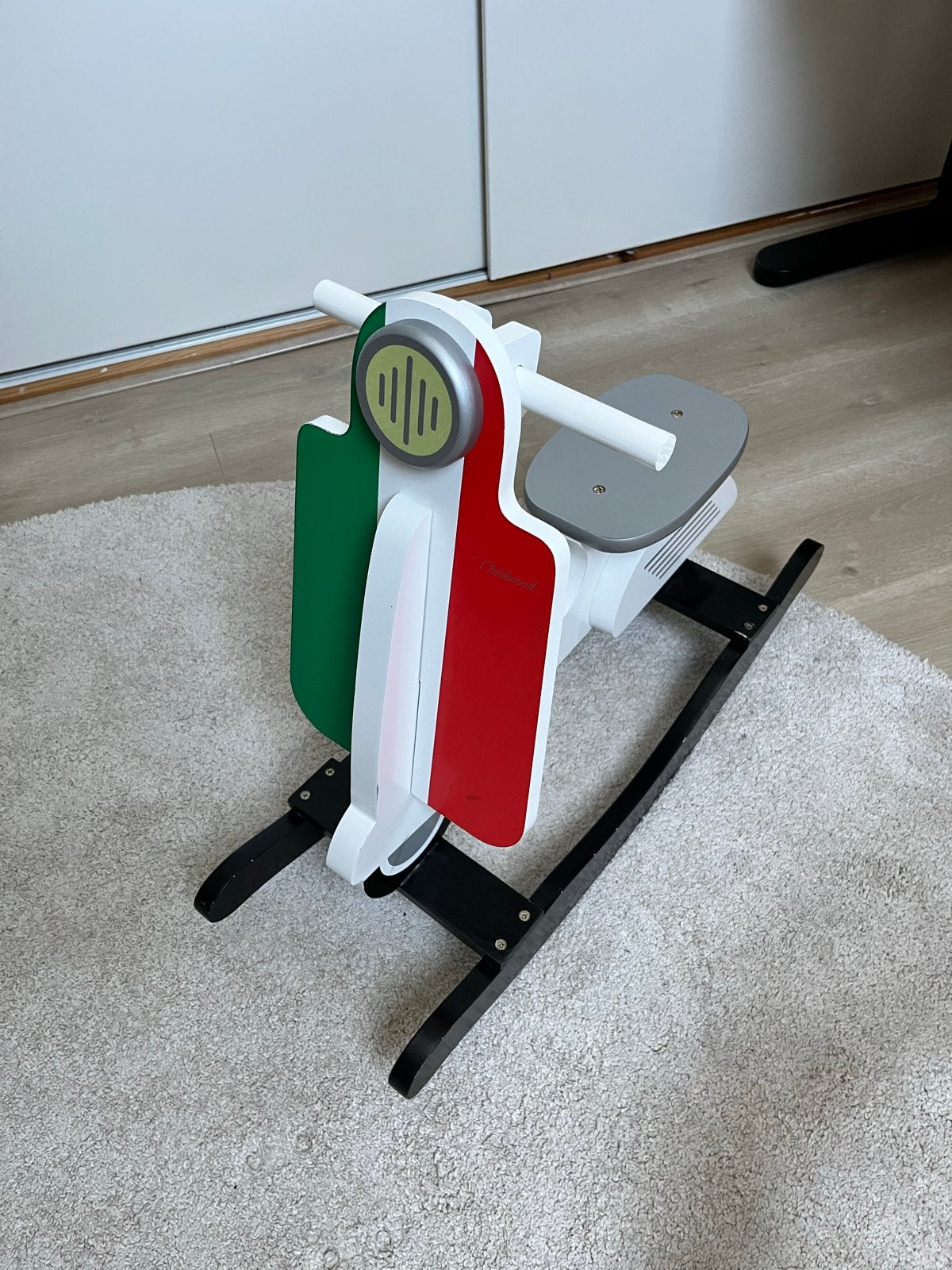 Italiaanse Hobbel Scooter - Houten Speelgoed, Ophalen, Zo goed als nieuw, Overige typen