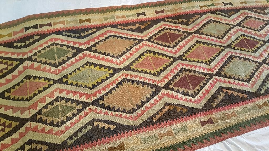 Anatolisch kelim 320 x 151/Vloerkleed/Perzisch tapijt/loper, Www.simatapijten.nl, 150 tot 200 cm, 200 cm of meer, Ophalen of Verzenden