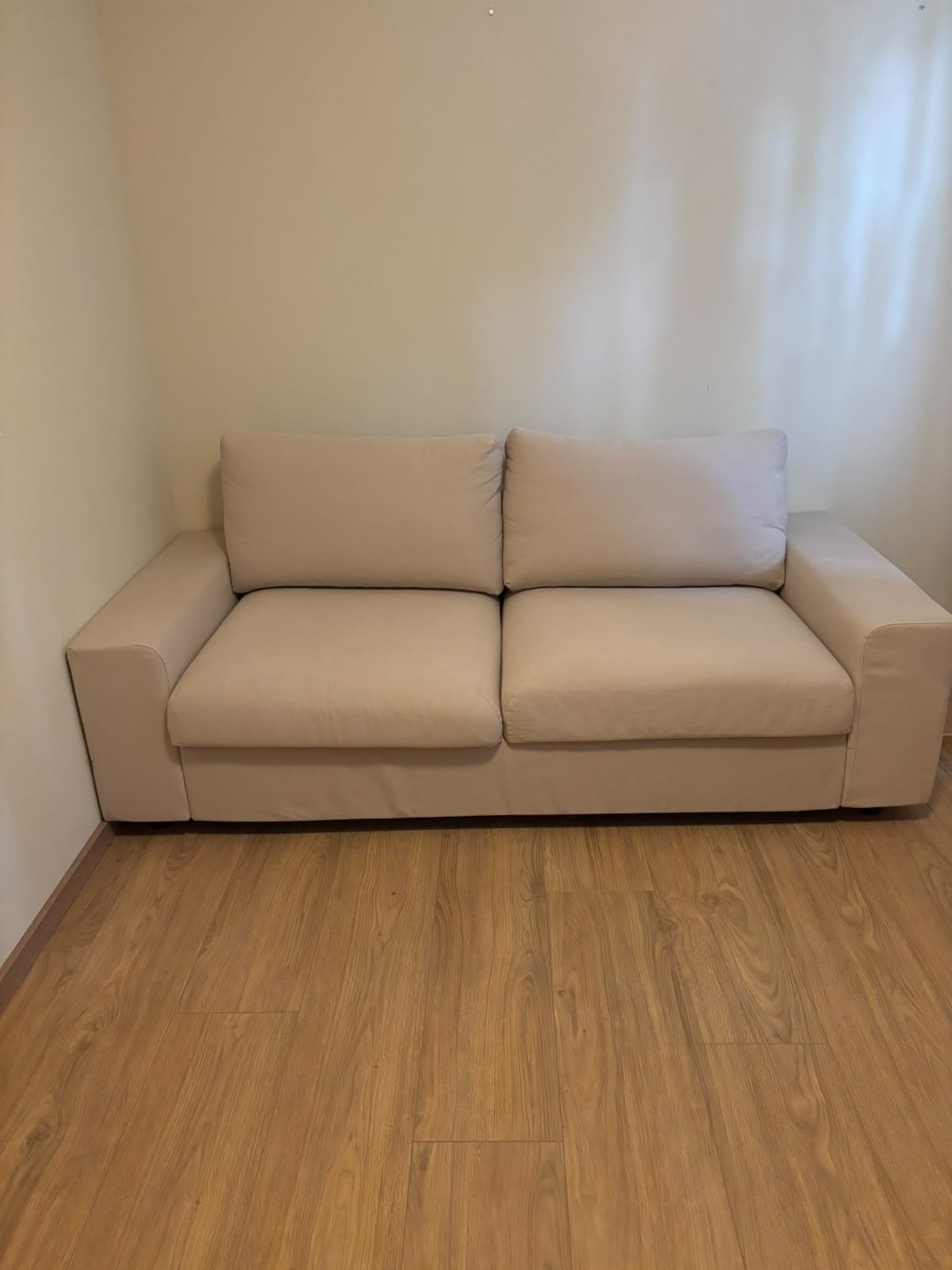Vimle Slaapbank 2-persoons - Zo goed als nieuw, Huis en Inrichting, Beige, Tweepersoons, Ophalen of Verzenden, Zo goed als nieuw