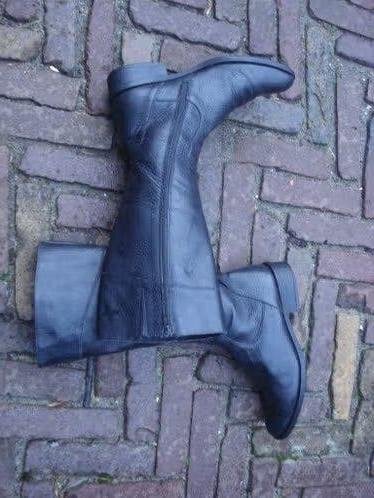 GRATIS VERZENDEN ZWARTE LEREN VIA VAI BOOTS MT 36, Via Vai, Hoge laarzen, Verzenden, Zwart
