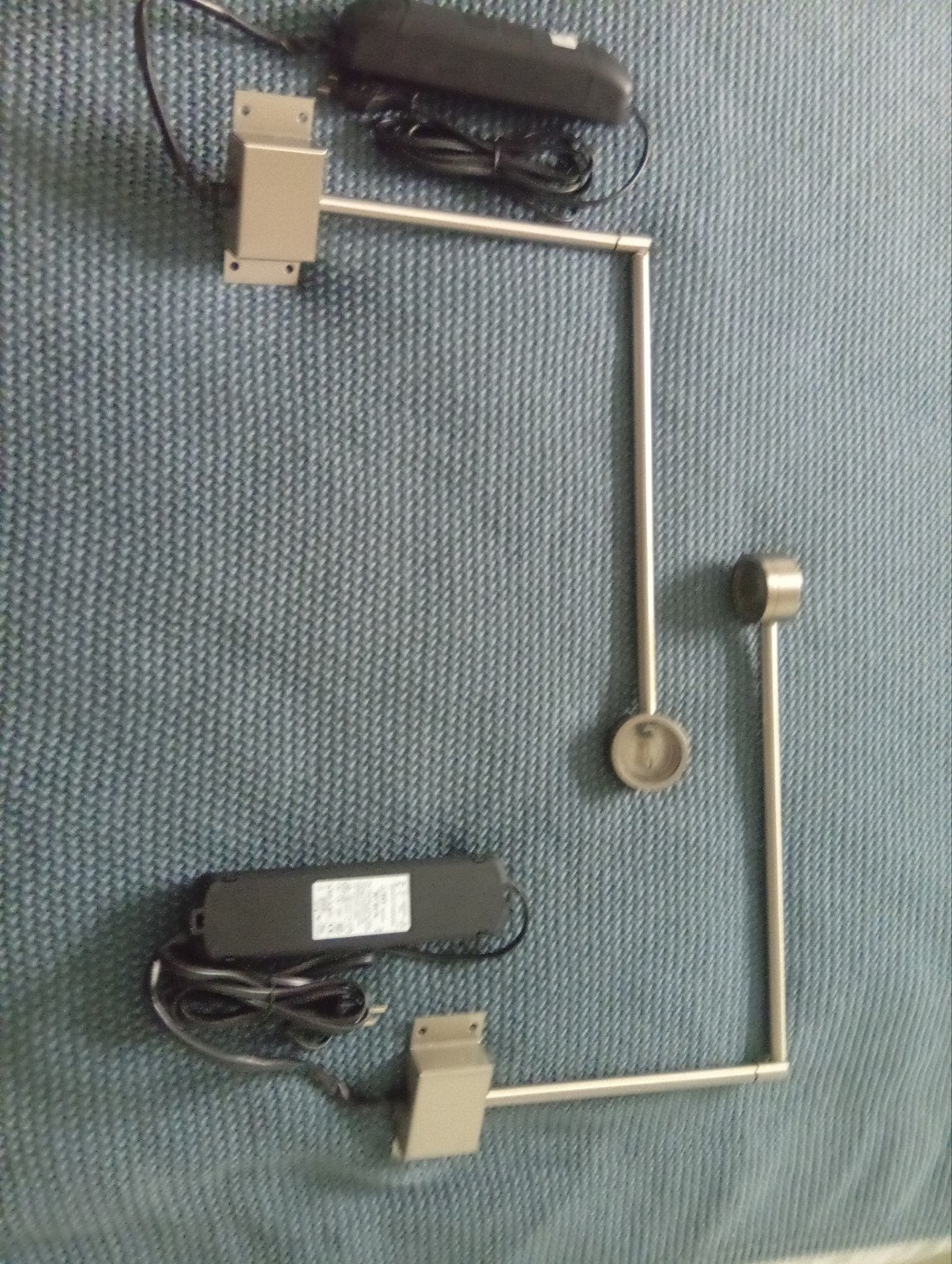 Halogeen inbouwspots met transformator, 2 stuks, Huis en Inrichting, Overige merken, Gebruikt, Zilver, G4