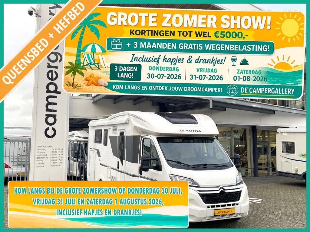 Adria Matrix 600 SC QUEENSBED+HEFBED 6.99M, Caravans en Kamperen, Campers, Bedrijf, tot en met 4, Half-integraal, Adria, Overige merken