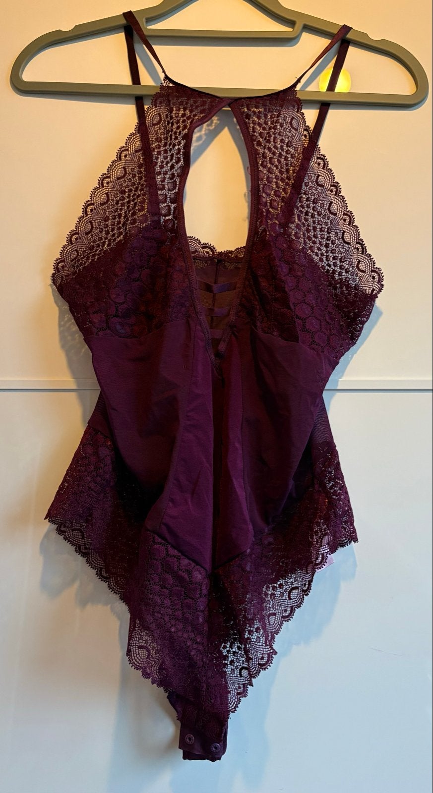 Hunkemöller Body van kant - Aubergine, Kleding | Dames, Ondergoed en Lingerie, Verzenden, Paars, Body of Korset