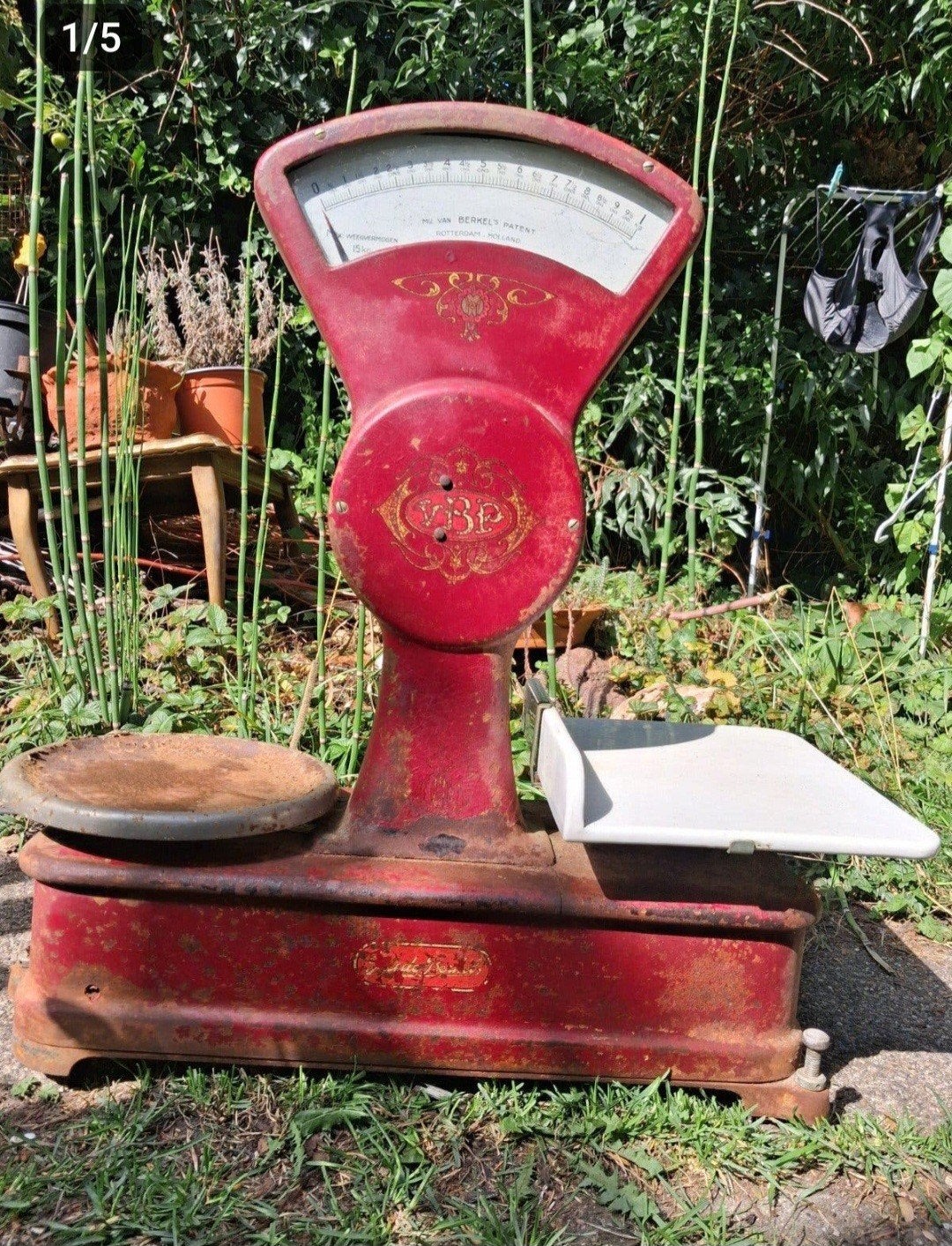 Berkel weegschaal antiek, Ophalen