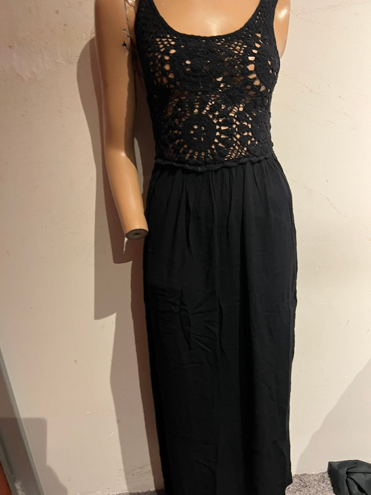 Calzedonia jurk met gehaakt lijfje maat S zgan, Zwart, Calzedonia, Ophalen of Verzenden, Zo goed als nieuw