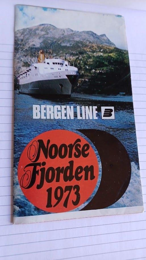 Bergen Line: t.s. Leda + m.s. Venus Amsterdam Noorse Fjorden, Ophalen of Verzenden, Gebruikt, Motorboot, Boek of Tijdschrift