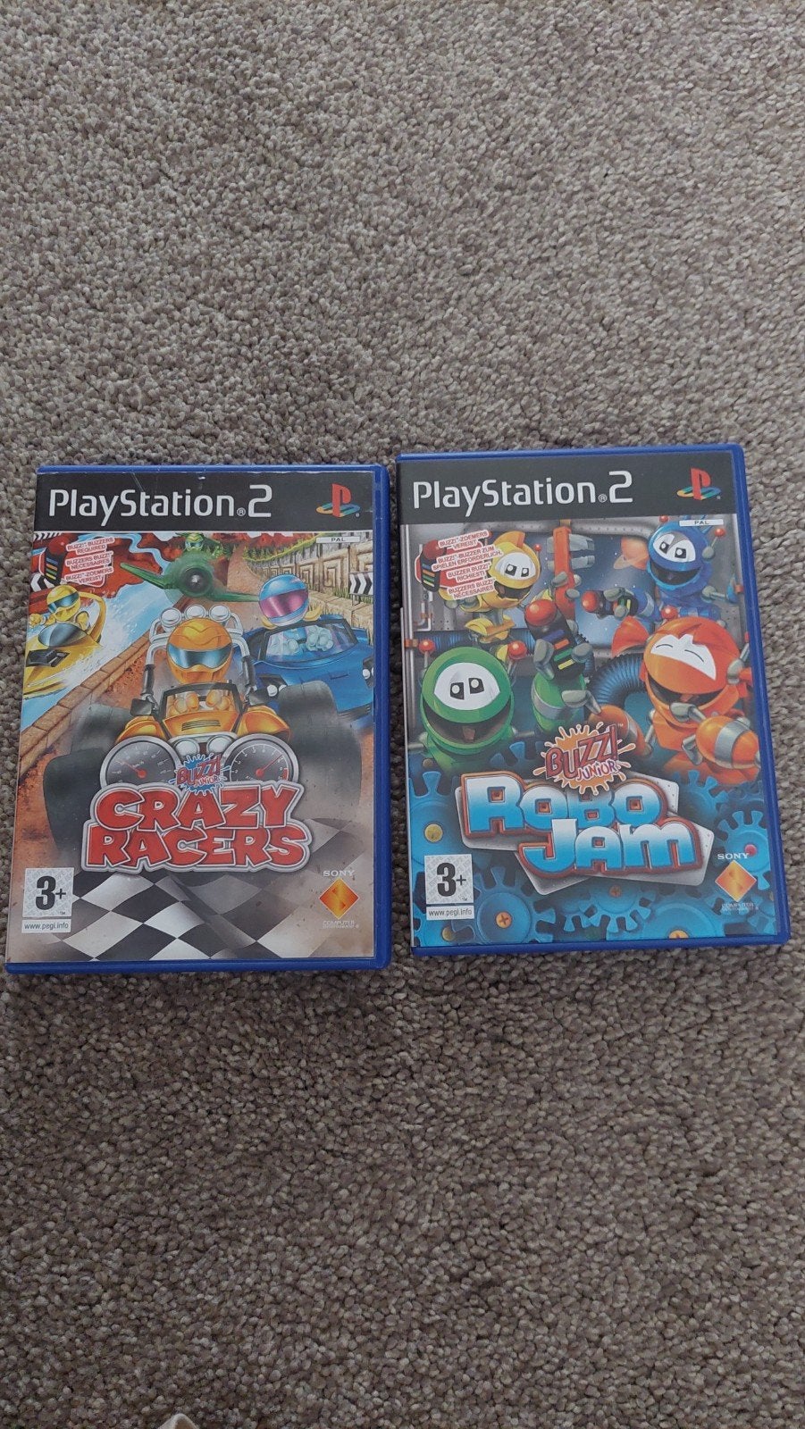 PlayStation 2 games: Crazy Racers & Buzz! Junior RoboJam, Gebruikt, Racen en Vliegen, 2 spelers, Ophalen of Verzenden