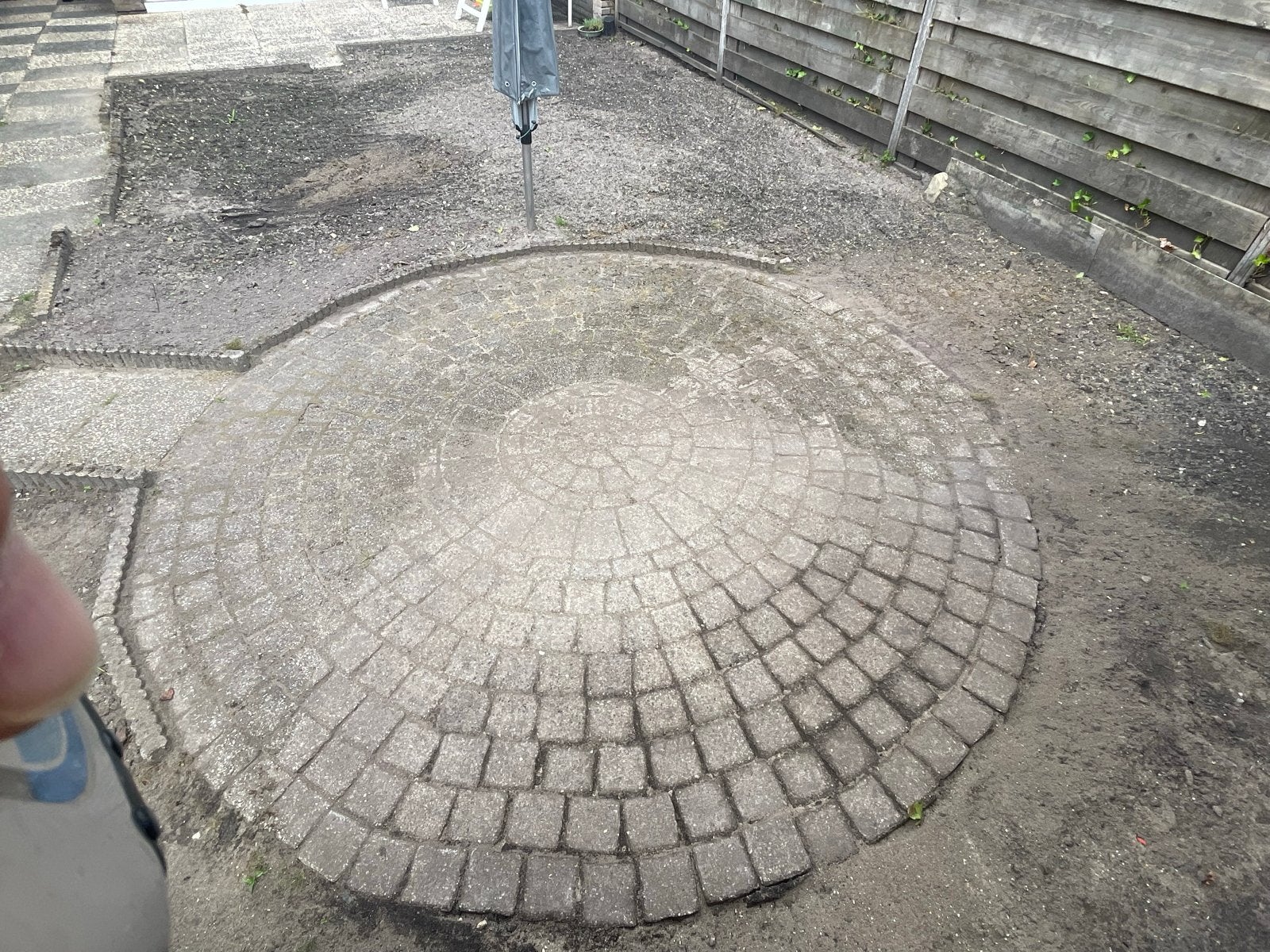 Ronde Bestrating Betonklinkers - Diameter 2,94m, Ophalen, Gebruikt, Klinkers, 5 tot 10 m²