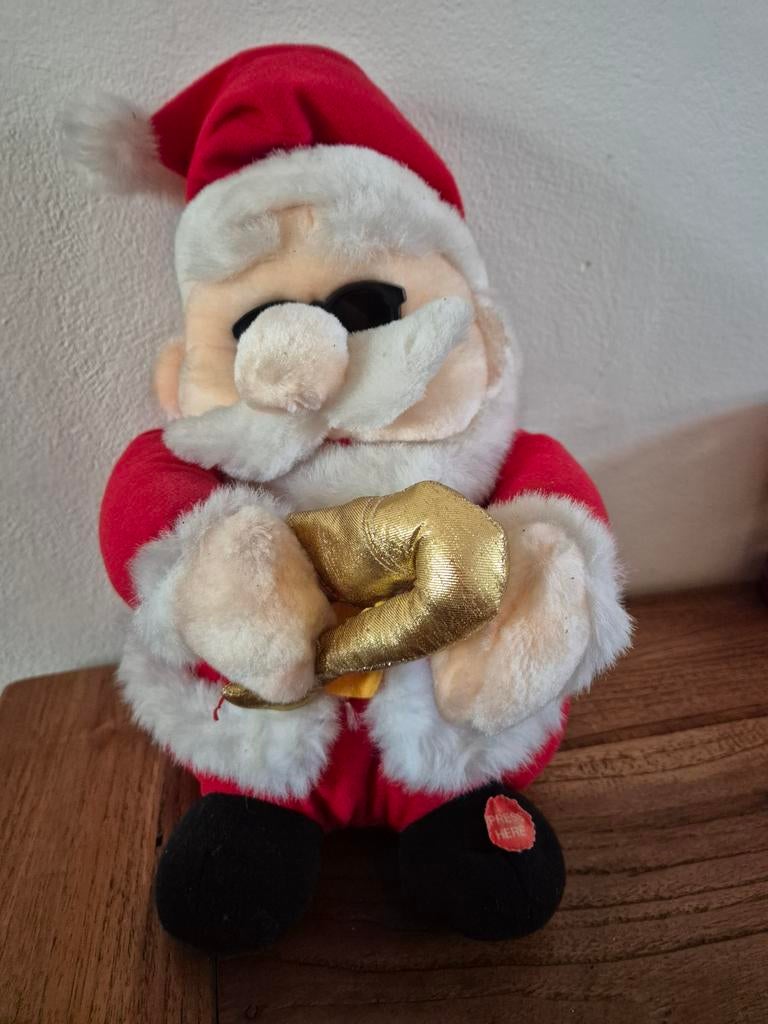 Kerstman met saxofoon met muziek, Ophalen of Verzenden