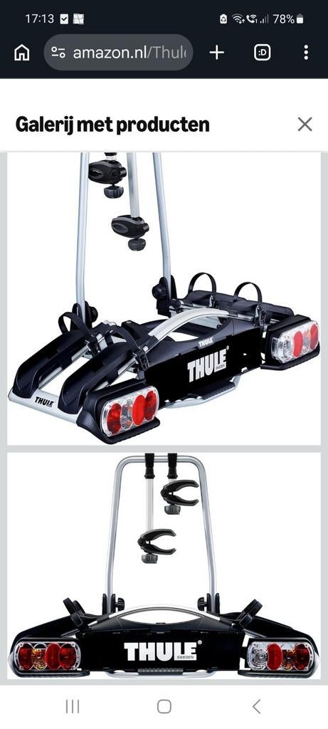 Thule fietsendrager voor Mitsubishi Outlander, Ophalen of Verzenden, Trekhaakdrager