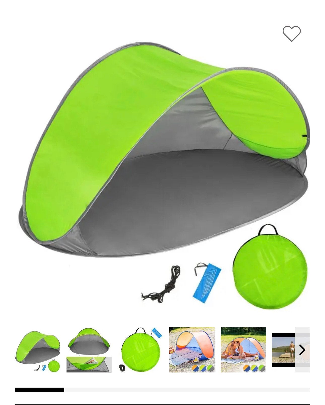 Pop- up strand tent, Ophalen, Zo goed als nieuw