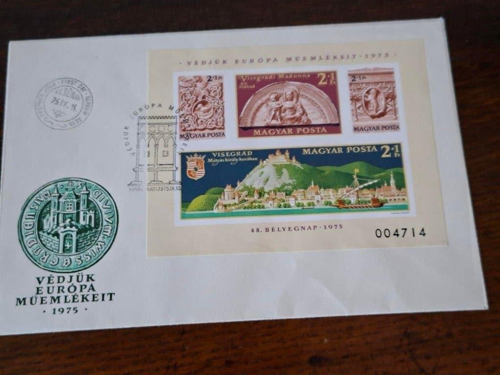Hongarije FDC 115b block 1975 ongetand, Verzenden, Gestempeld