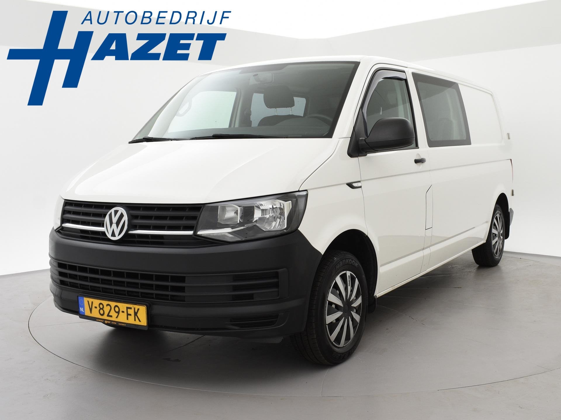 Volkswagen Transporter 2.0 TDI L2H1 5-PERS DUBBEL CABINE EUR, Auto's, Bestelauto's, Voorwielaandrijving, Stof, Gebruikt, 4 cilinders