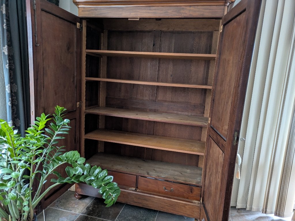 Antieke Biedermeier linnenkast, Antiek en Kunst, Ophalen