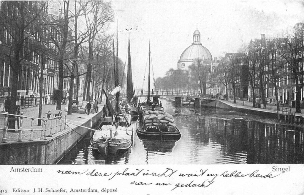 701-230-019 Amsterdam Singel, Ophalen of Verzenden, Voor 1920, Noord-Holland