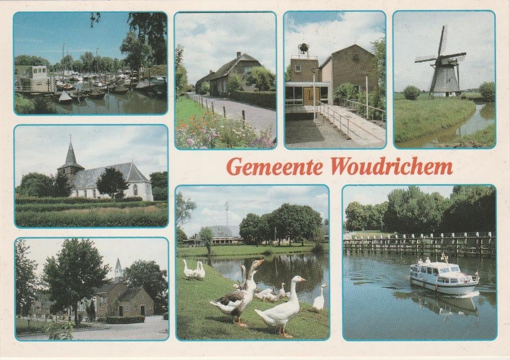 WOUDRICHEM Gemeente Haven Kerken  Molen Sporthal Sluis, Verzenden, 1980 tot heden, Ongelopen, Noord-Brabant