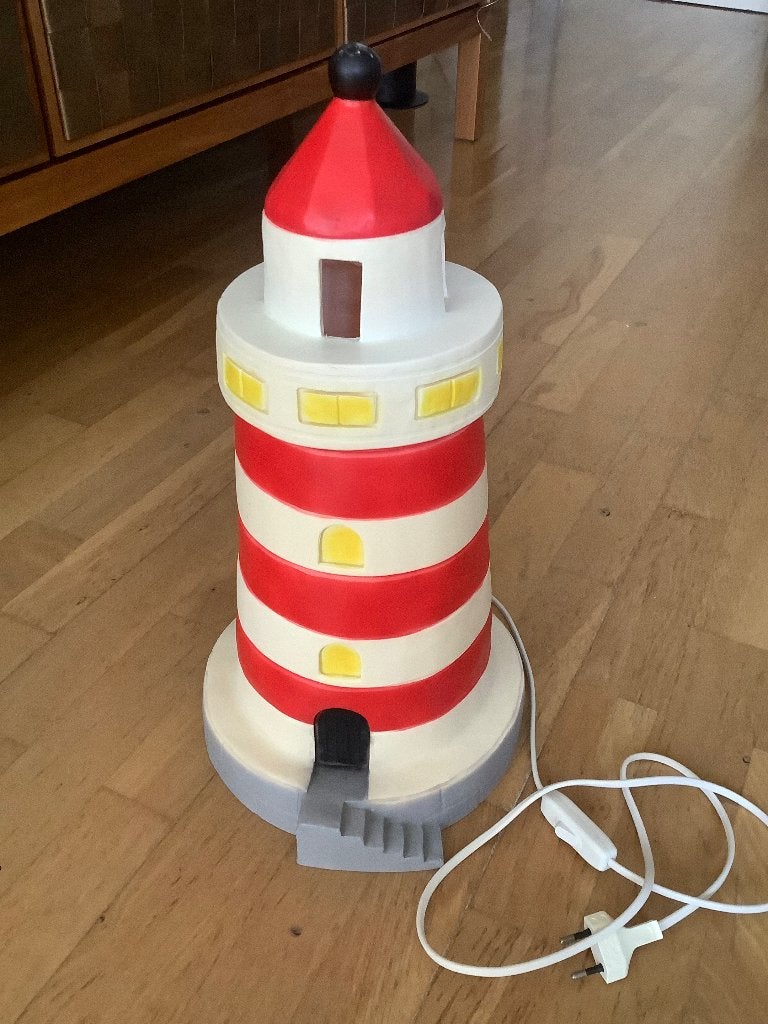 Heico vuurtorenlamp figuurlamp kinderlamp 46 cm, Ophalen, Zo goed als nieuw, Heico, Lamp