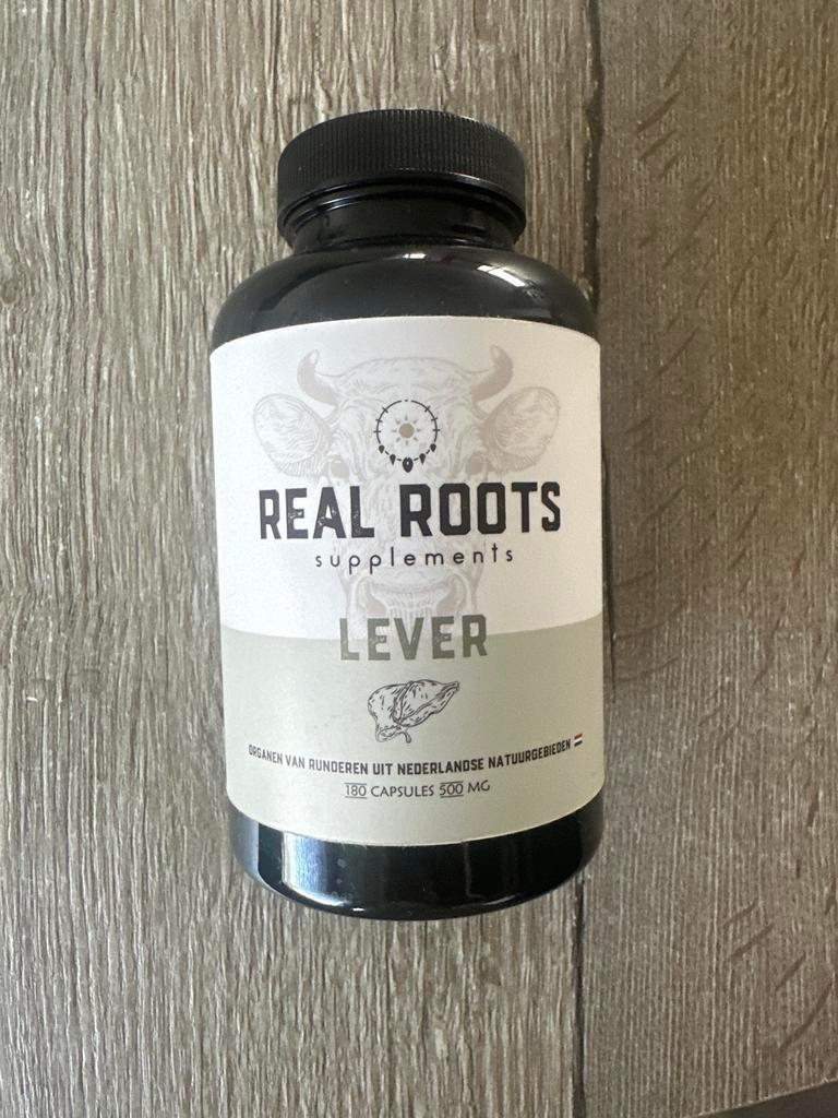Real Roots Supplementen Lever / Levercapsules - 180 capsules, Ophalen of Verzenden, Nieuw, Poeder of Drank