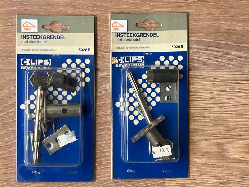 Insteekgrendel Lips 5026B, met sleutel, nieuw, Ophalen of Verzenden, Nieuw, IJzer, Slot