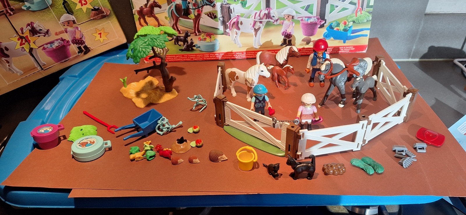 Playmobil paarden adventskalender 9262, Ophalen of Verzenden, Gebruikt