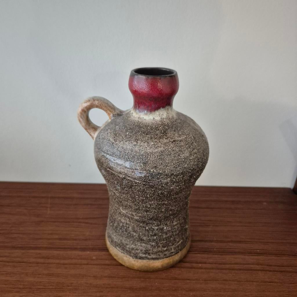 Strehla vintage keramiek vaas oost duits midcentury fatlava, Antiek en Kunst, Antiek | Vazen, Ophalen of Verzenden
