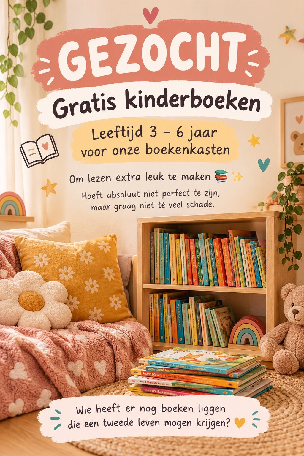 Gratis kinderboeken gezocht voor kinderboekenkasten, Ophalen of Verzenden, Gelezen, Jongen of Meisje, 4 jaar