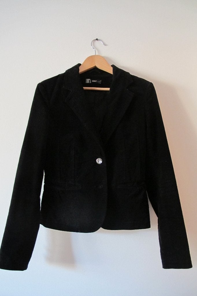 Black suede blazer (Only), Kostuum of Pak, Only, Zwart, Ophalen of Verzenden