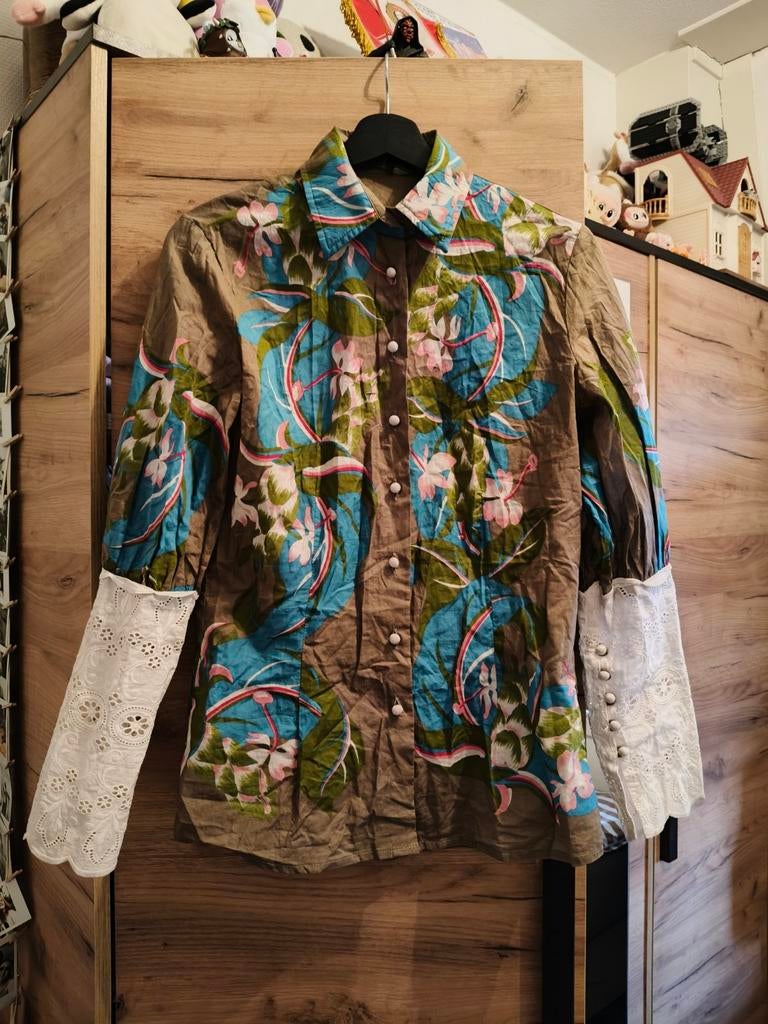 Gaetano Navarra Boho-chic Blouse - IT 42 (S/M), Maat 38/40 (M), Overige kleuren, Gaetano Navarra, Ophalen of Verzenden