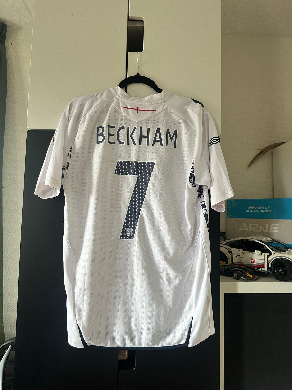 Bundel: Ronaldinho (Brazilië) & Beckham (Engeland) shirts, Sport en Fitness, Ophalen of Verzenden, Gebruikt, Set