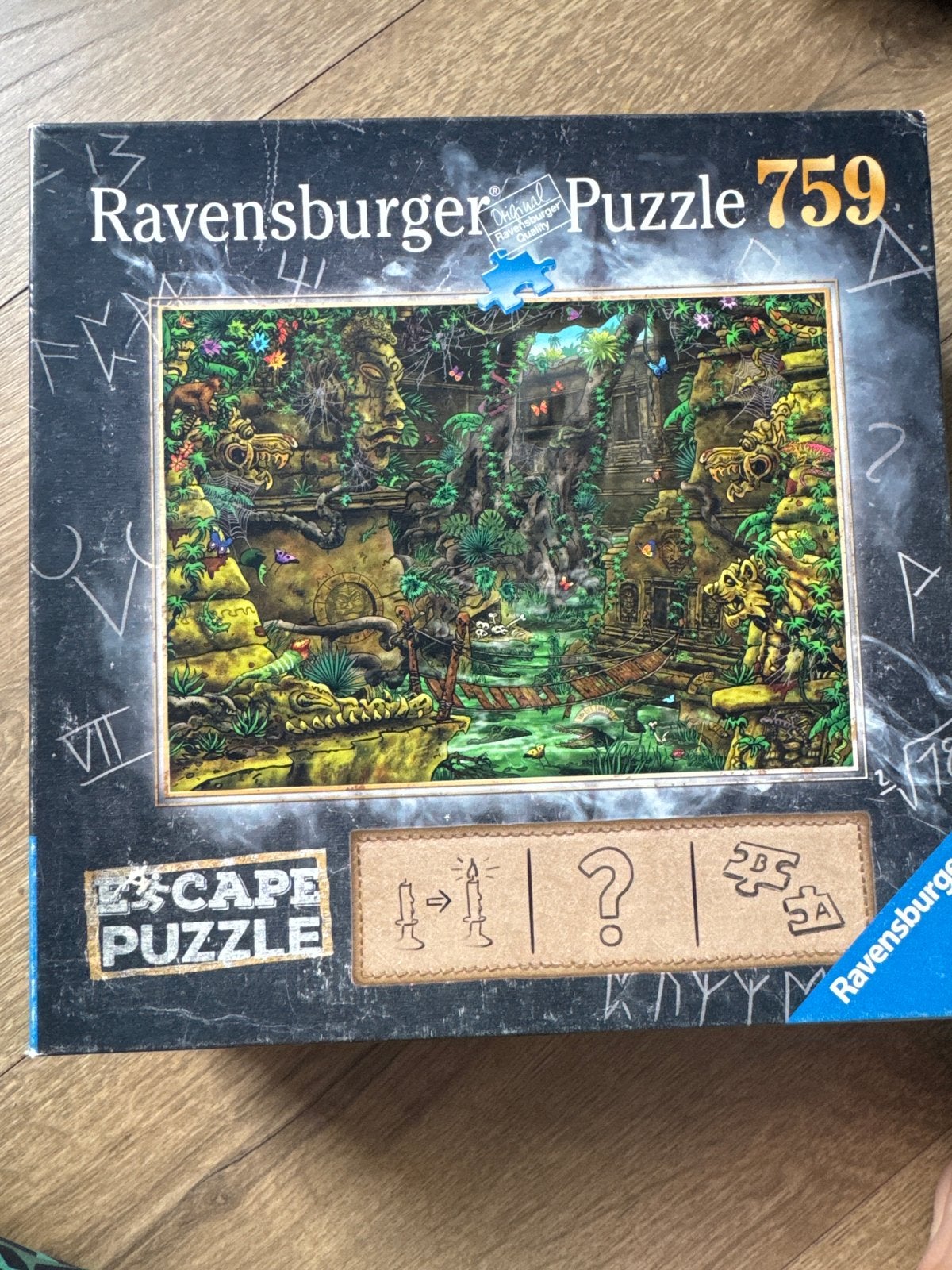 Ravensburger Escape Puzzle 759 - Jungle Tempel, Ophalen of Verzenden, 500 t/m 1500 stukjes, Gebruikt, Legpuzzel