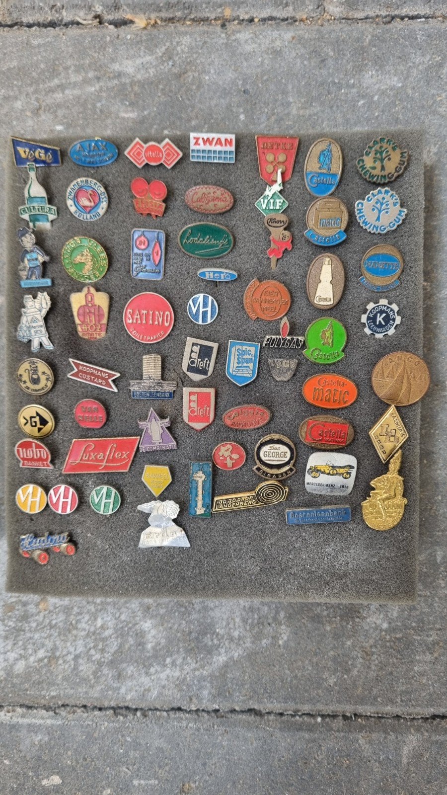 Verzameling vintage reclame speldjes/pins, Ophalen of Verzenden, Gebruikt