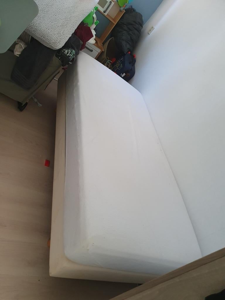 Fellwair eenpersoons boxspring 90x200 met nieuw matras, 90 cm, Eenpersoons, Ophalen of Verzenden, Zo goed als nieuw