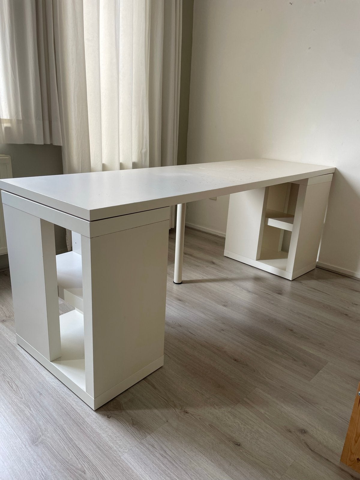 Wit bureau met opbergruimte, Ophalen, Opbergruimte, Gebruikt, Spaanplaat of MDF