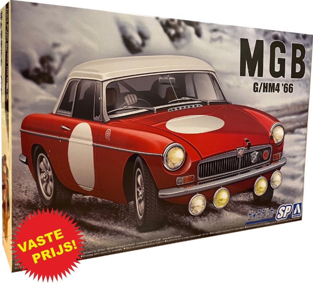 MG.B G/HM4 ‘66 Rally Version (Aoshima 06126) 1/24, Overige merken, Auto, Groter dan 1:32, Nieuw