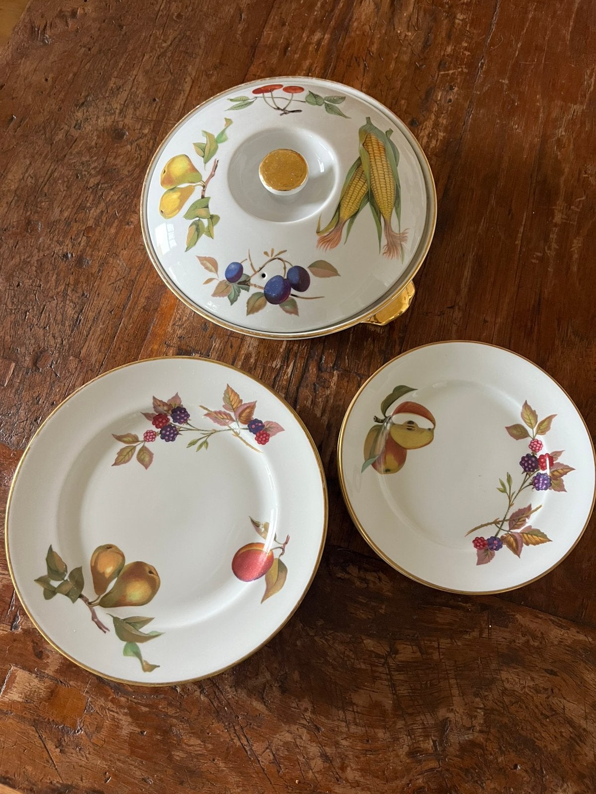 Royal Worcester Evesham Gold - vintage fruitservies,, Ophalen of Verzenden