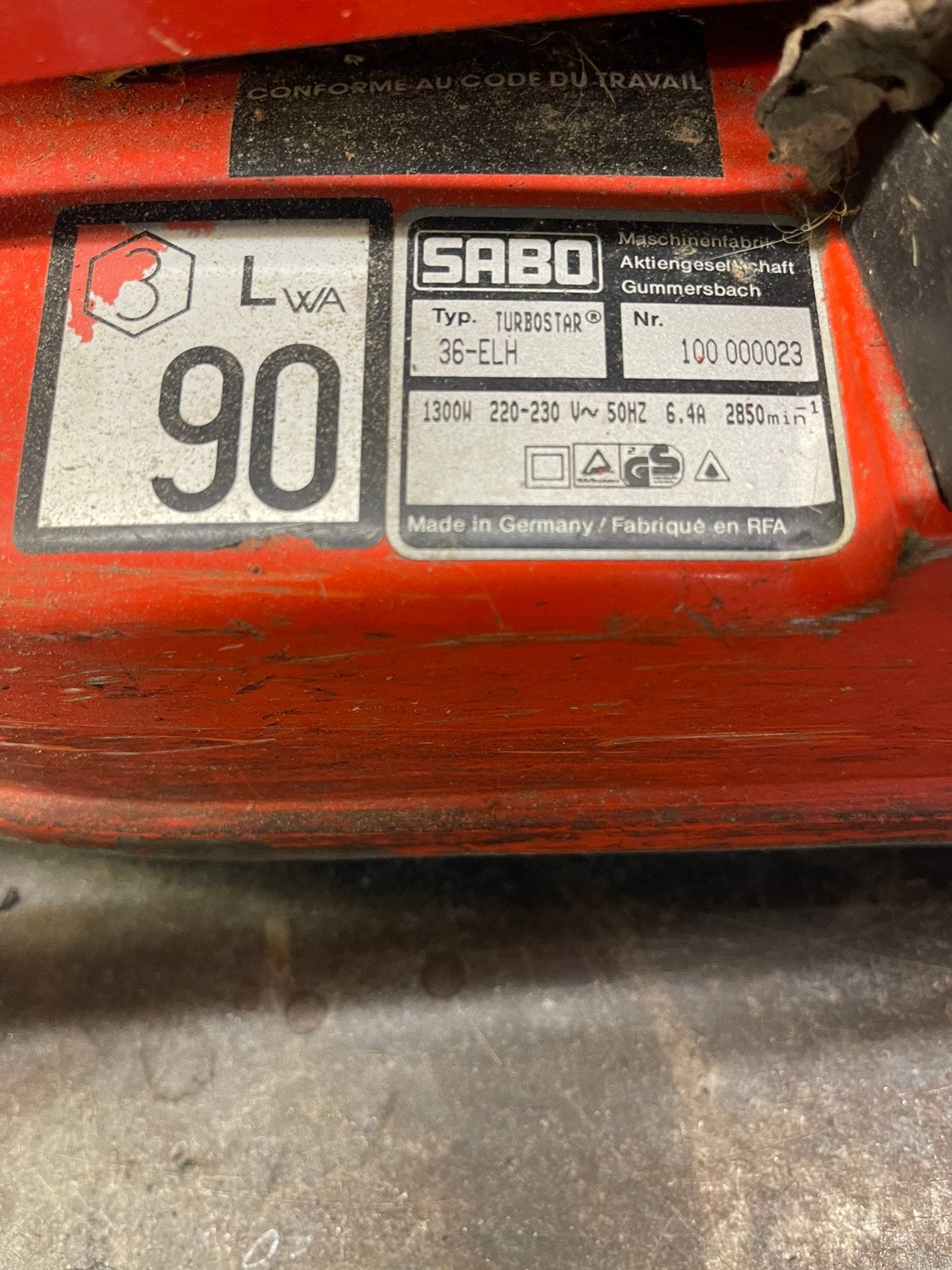 Sabo grasmaaier, Tuin en Terras, Grasmaaiers, Ophalen, Cirkelmaaier, Gebruikt, Elektrische grasmaaier