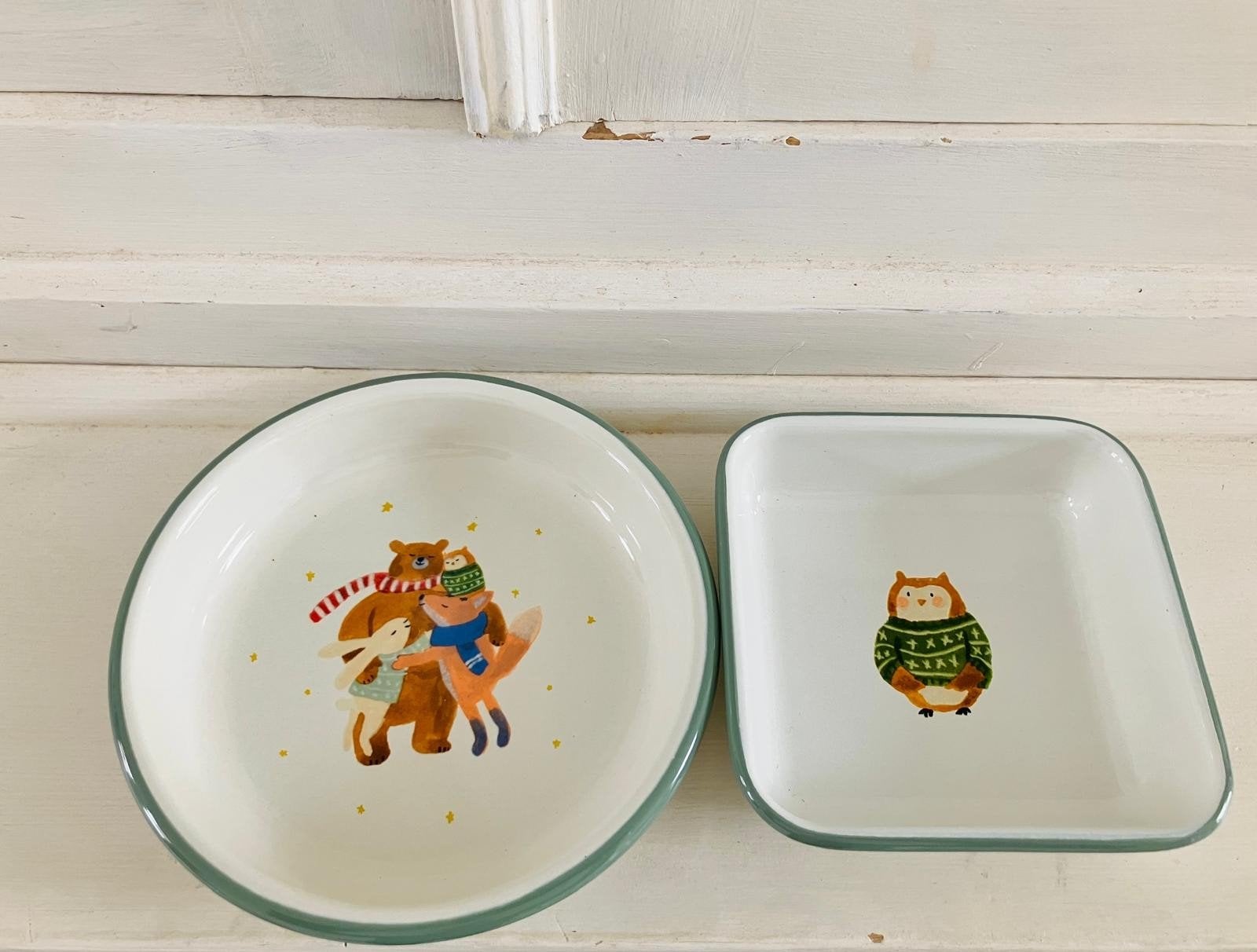 Dille & kamille kleine emaille borden kerst, Ophalen, Nieuw, Bord(en), Overige stijlen