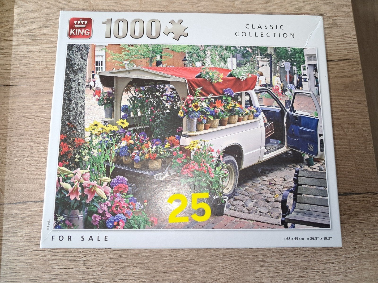 puzzel 1000 stukjes compleet King for sale bloemenauto, Ophalen of Verzenden, 500 t/m 1500 stukjes, Zo goed als nieuw
