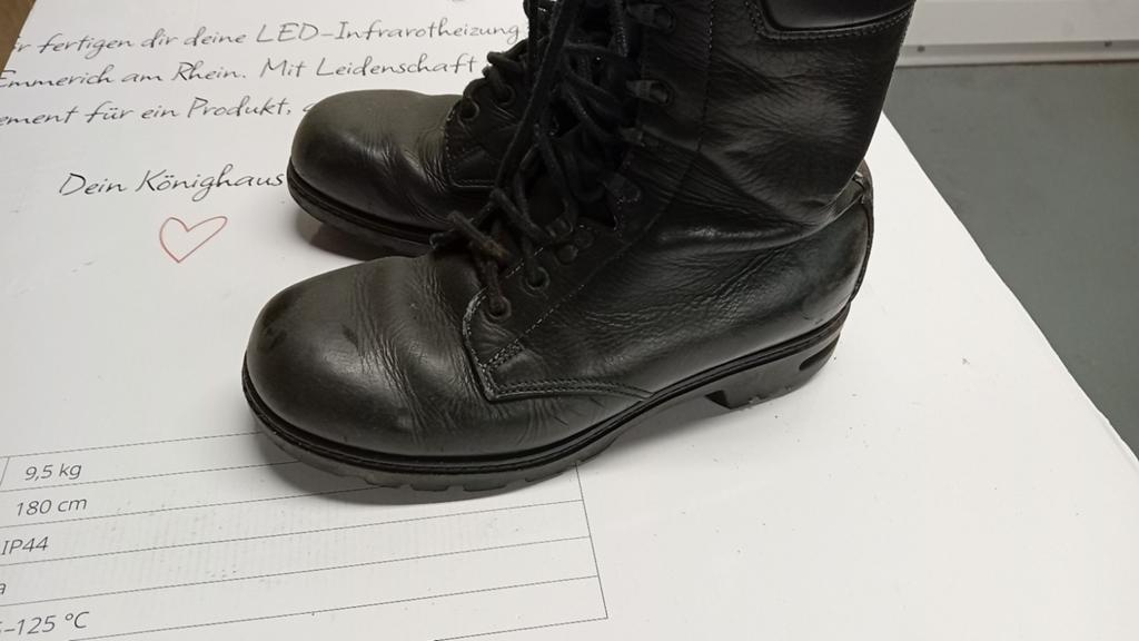 Authentieke originele legerkisten, Ophalen of Verzenden, Gedragen, Zwart, Werkschoenen