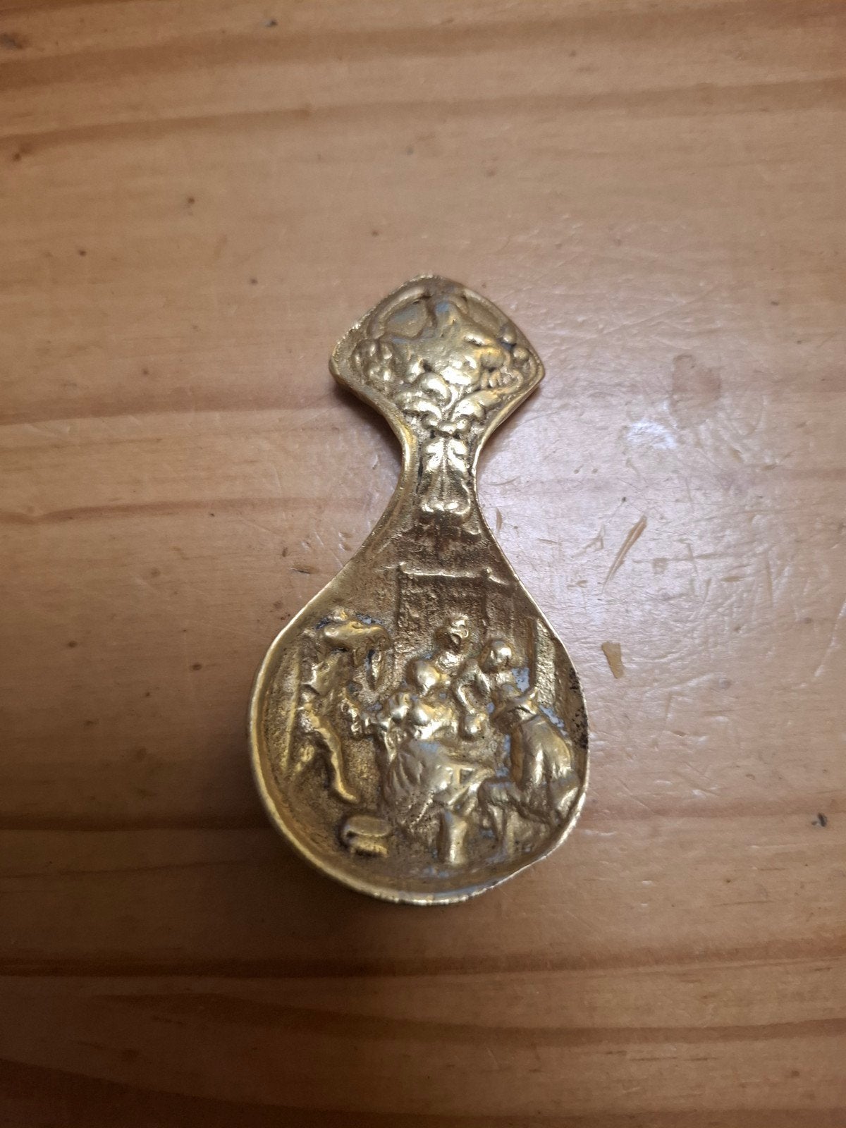 Van Nelle theeduim / suikerschepje - Verzilverd/Tin -, Antiek en Kunst, Ophalen of Verzenden