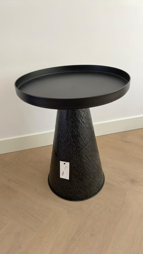 Nieuwe zwarte bijzettafel van bepure, Huis en Inrichting, Tafels | Bijzettafels, 45 tot 60 cm, Minder dan 55 cm, Rond, Nieuw