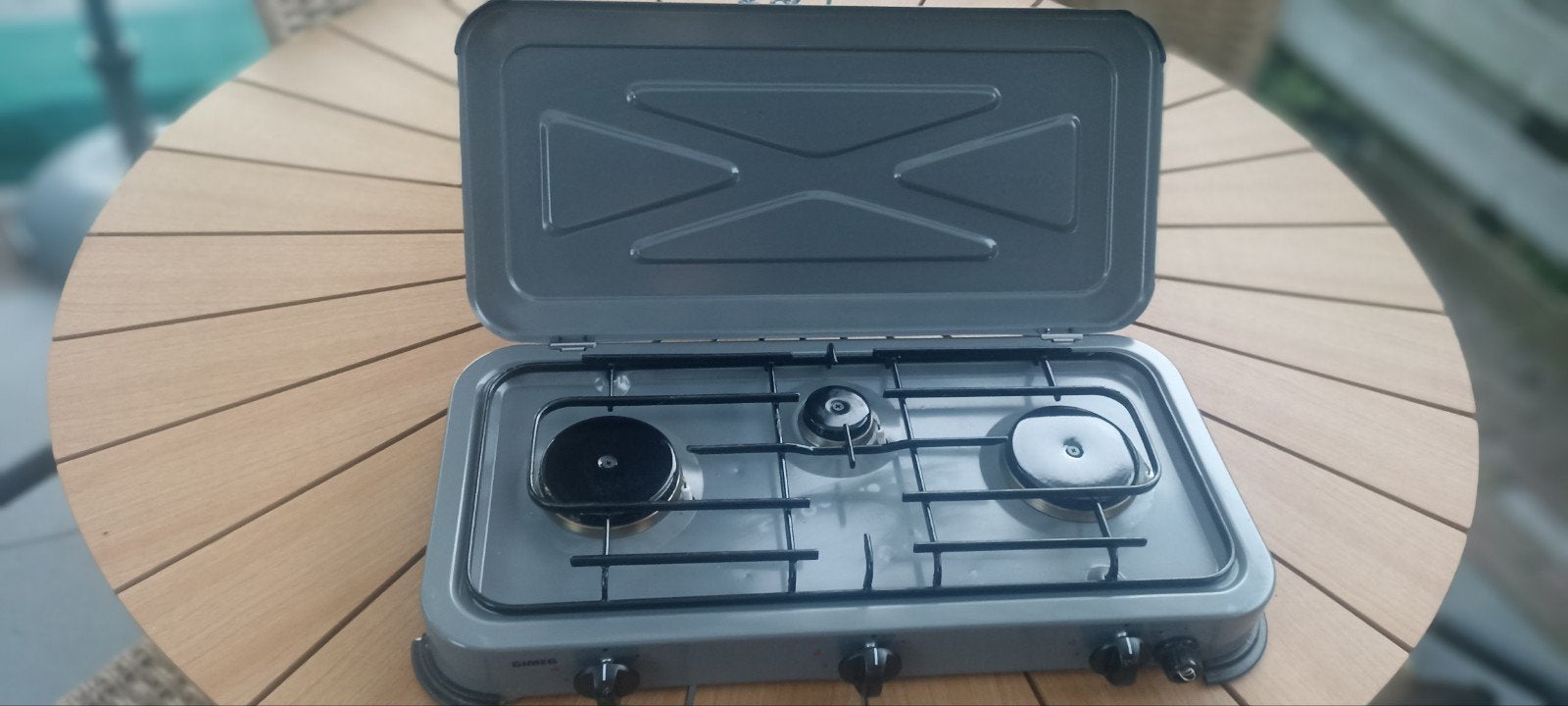 Compact gasstel voor op de camping - 2 pitten, Ophalen of Verzenden, Gebruikt