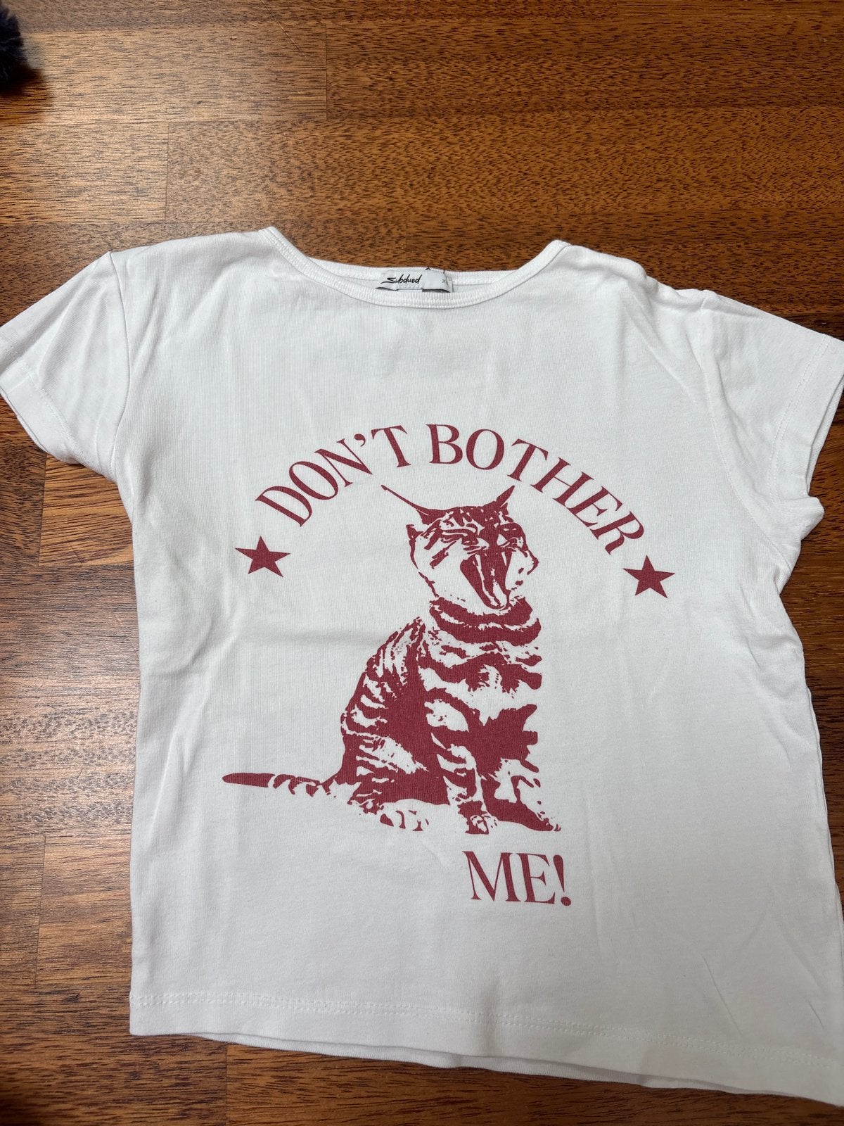 Subdued T-shirt met kattenprint - Maat XS, Wit, Ophalen of Verzenden, Korte mouw, Maat 34 (XS) of kleiner