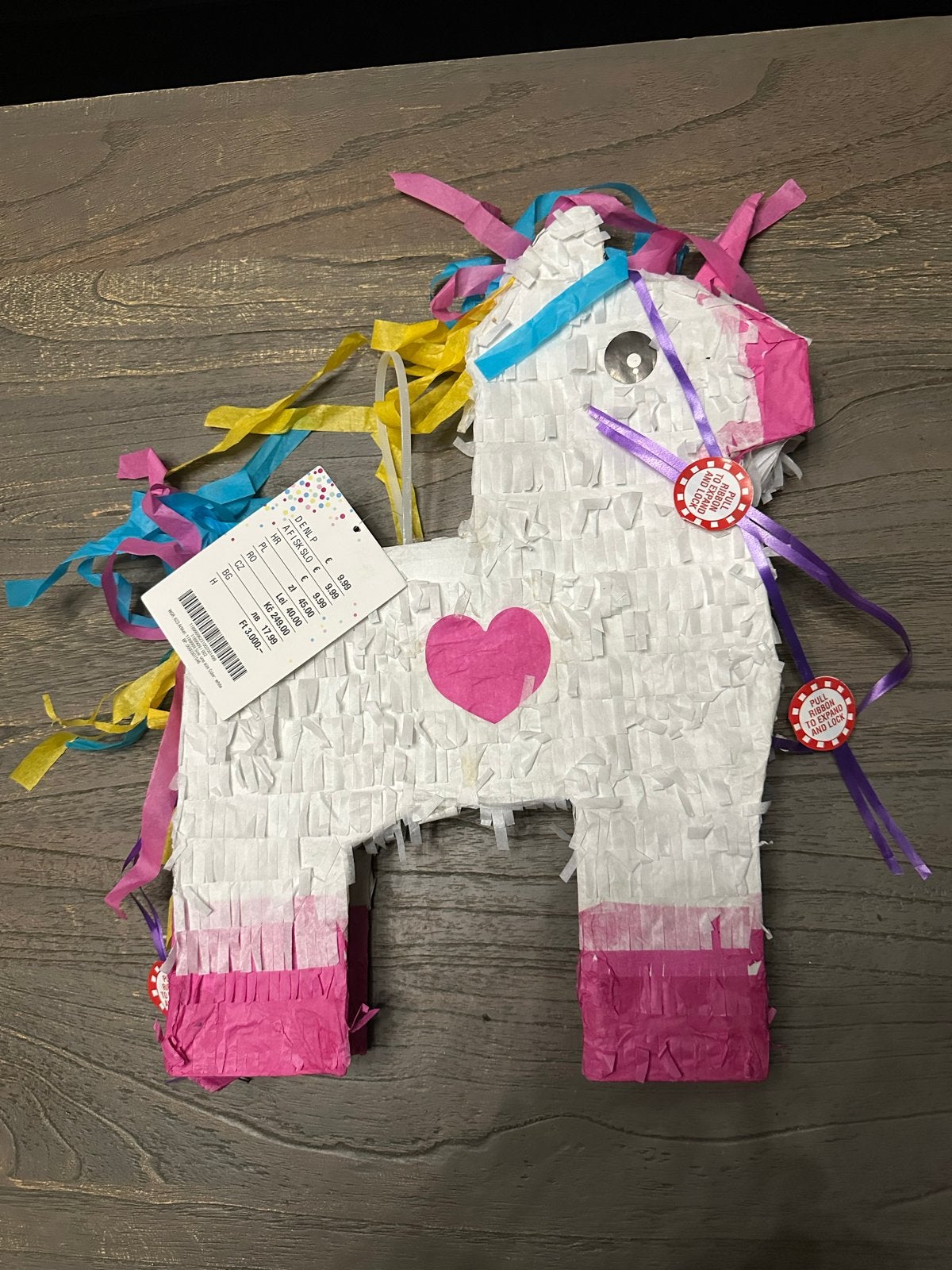 Eenhoorn Piñata - Feestplezier voor Kinderen, Ophalen of Verzenden, Nieuw, Feestartikel, Verjaardag