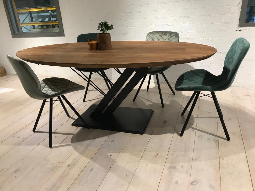 Ovale tafels op maat - MASSIEF EIKEN, Niet ingevuld, 100 tot 150 cm, Ophalen of Verzenden, Vijf personen of meer